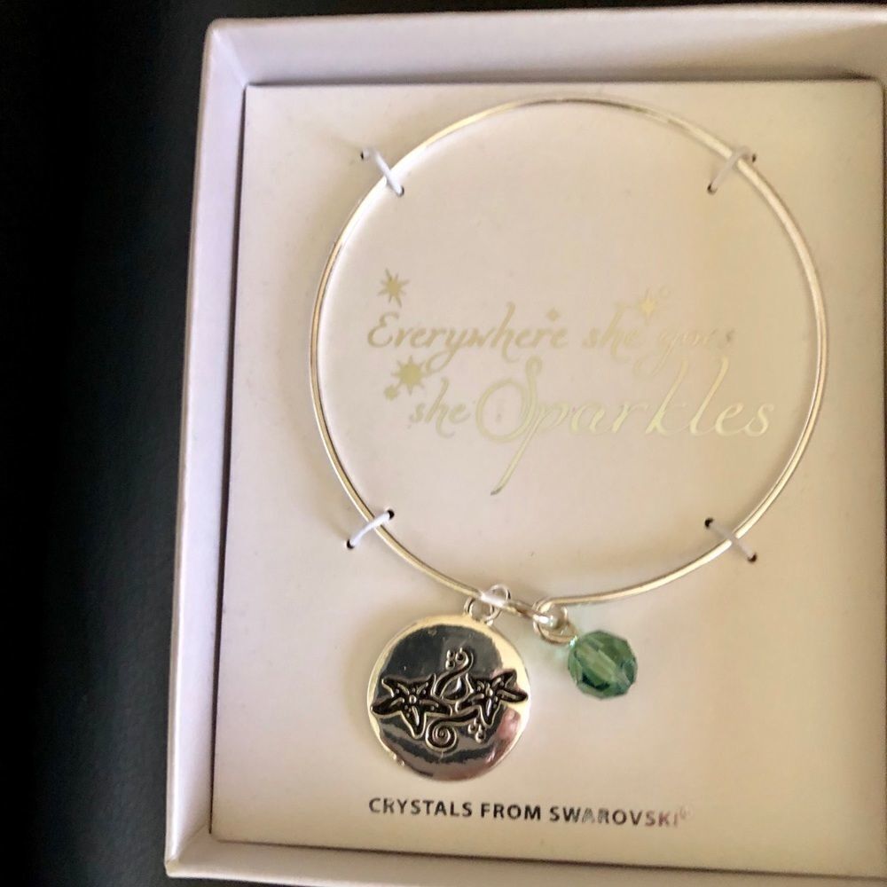 Crystals from Swarovski on a Silver Bracelet